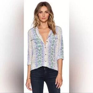 Equipment Ampara Blue Slim Signature Python Skin Snakeskin Print